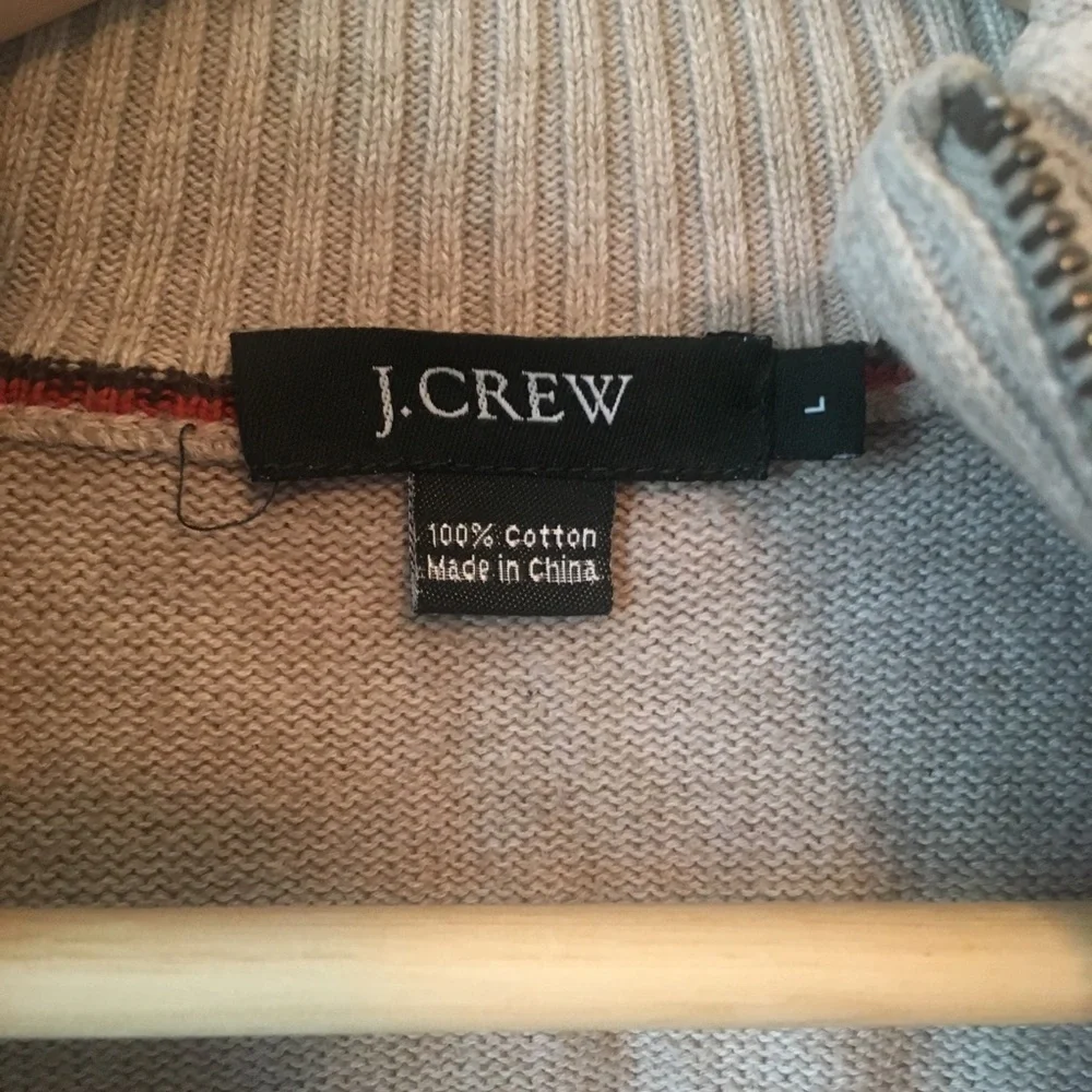 J. Crew Men’s 100% Cotton Zip Up Sweater